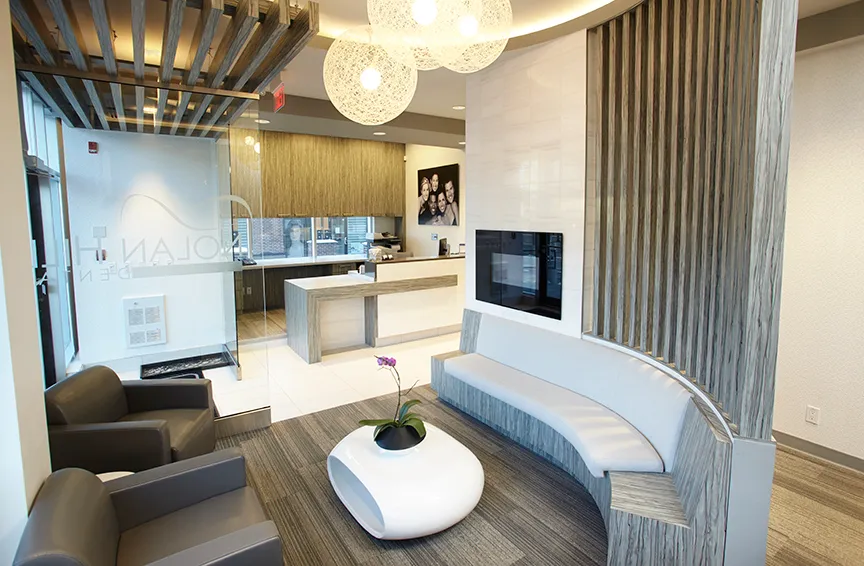 Reception and waiting area at Nolan Hill Dental